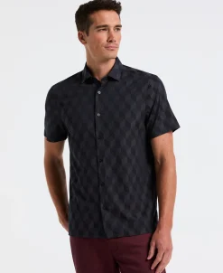 NEW! Cube Geo Jacquard Print Shirt