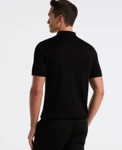NEW! Heathered Zip Polo Shirt