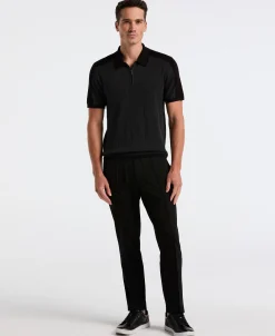 NEW! Heathered Zip Polo Shirt
