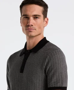 NEW! Mini Geo Jacquard Polo Sweater