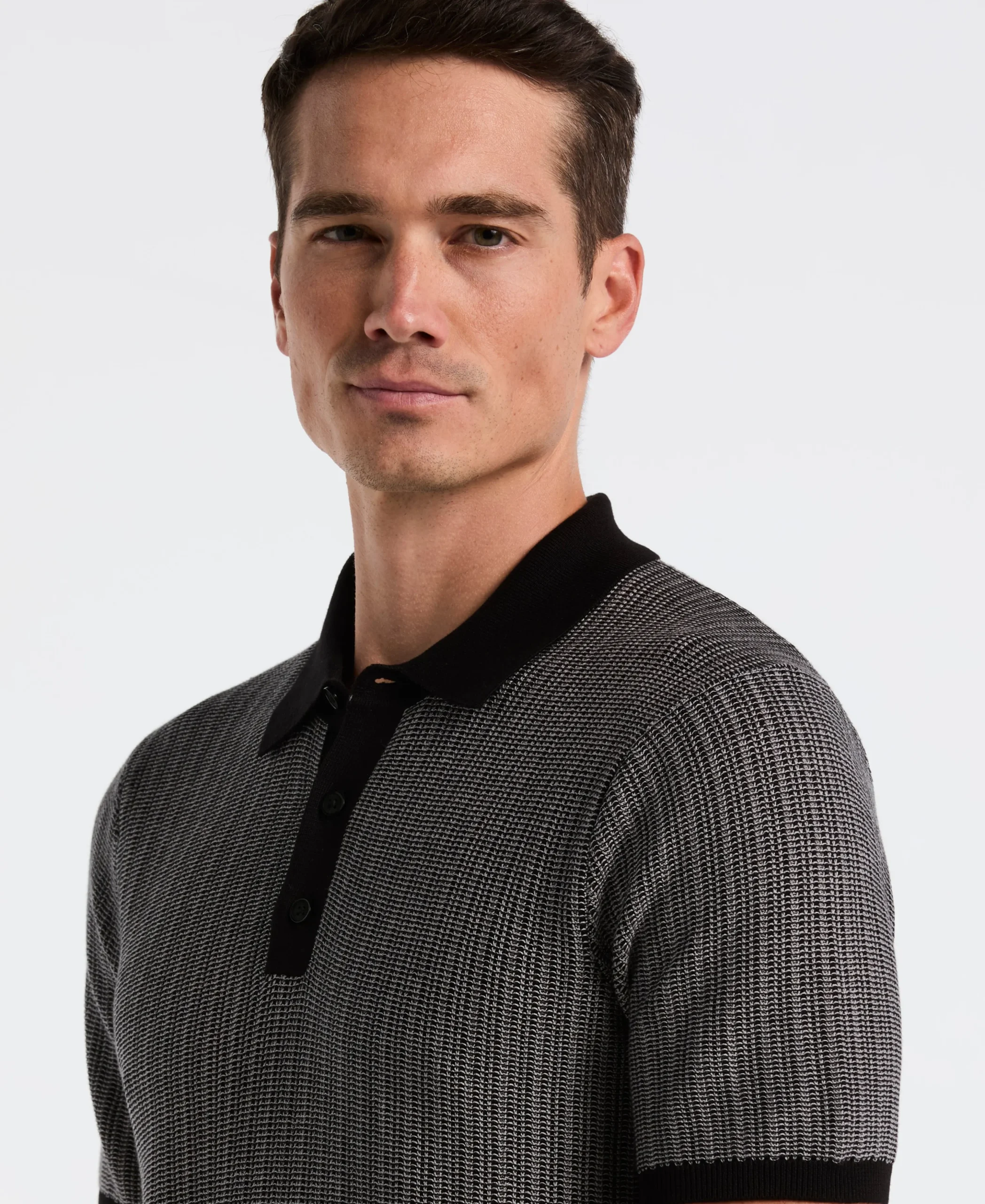 NEW! Mini Geo Jacquard Polo Sweater