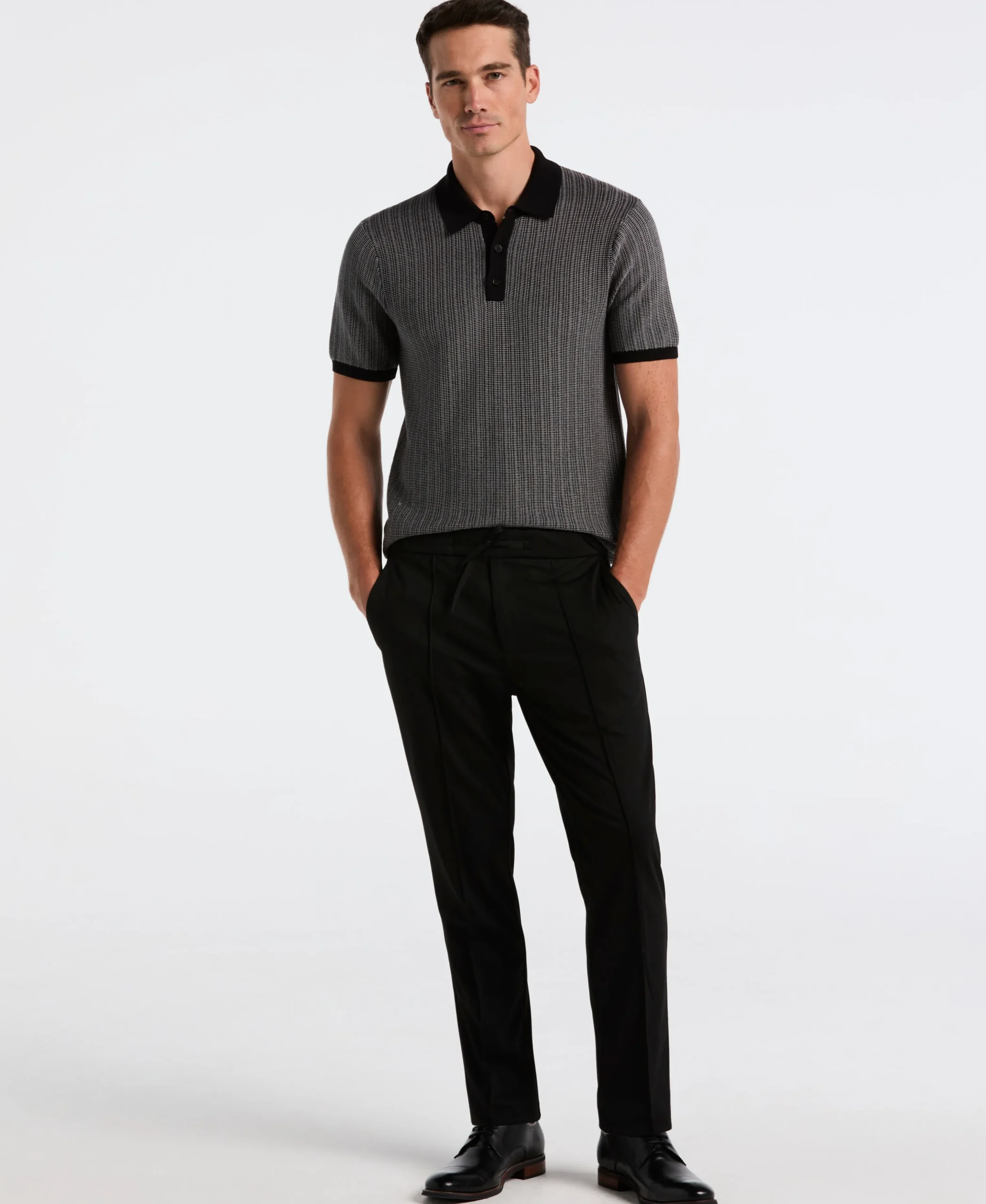 NEW! Mini Geo Jacquard Polo Sweater
