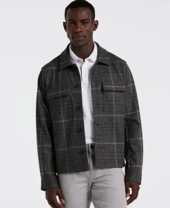 NEW! Plaid Print Knit Short Jacket