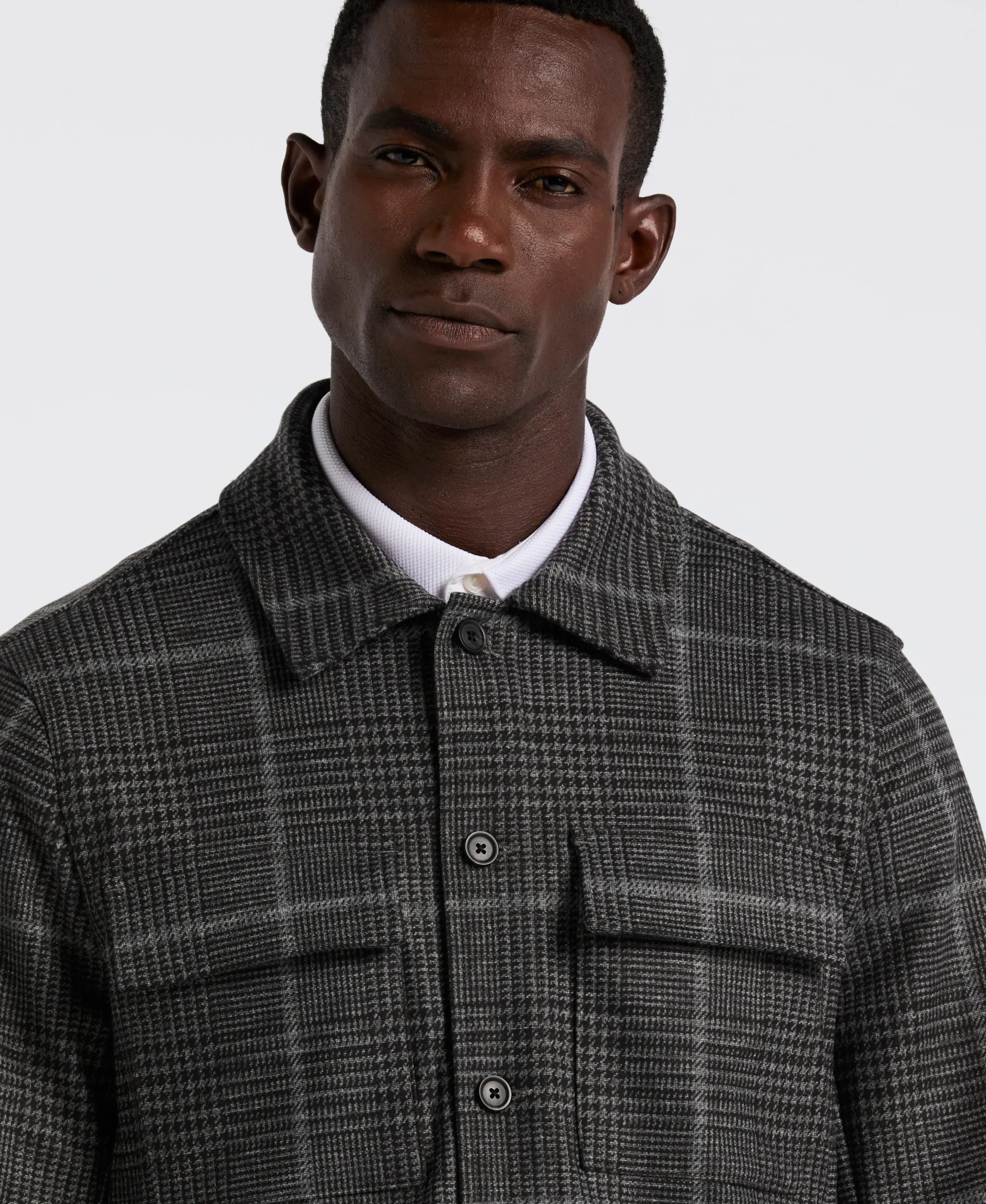 NEW! Plaid Print Knit Short Jacket