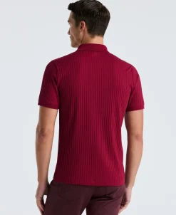 NEW! Ribbed Quarter Zip Polo