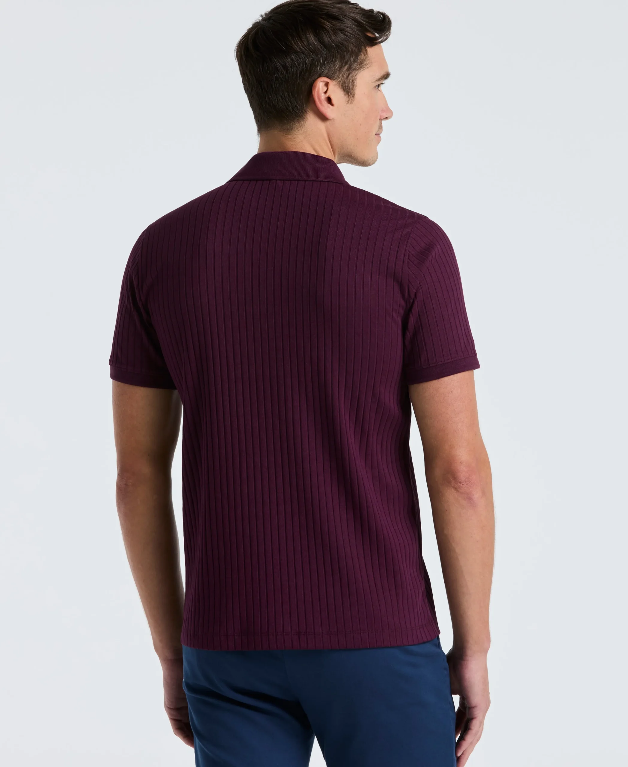 NEW! Ribbed Quarter Zip Polo