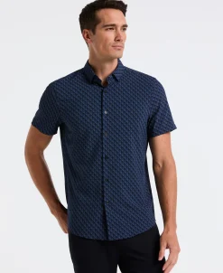 NEW! Slim Fit Diamond Geo Print Shirt