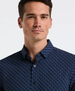 NEW! Slim Fit Diamond Geo Print Shirt