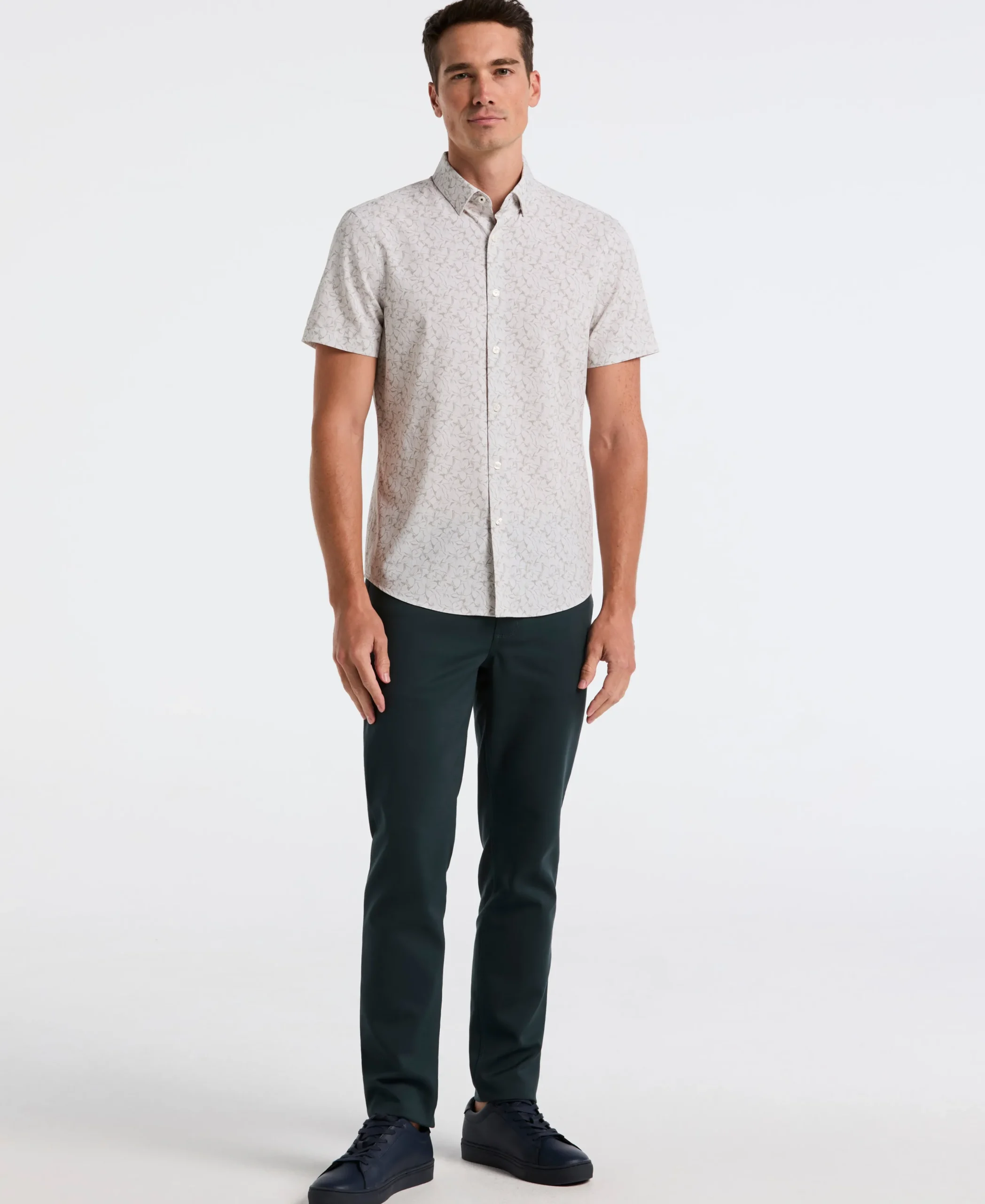 NEW! Slim Fit Linear Floral Shirt