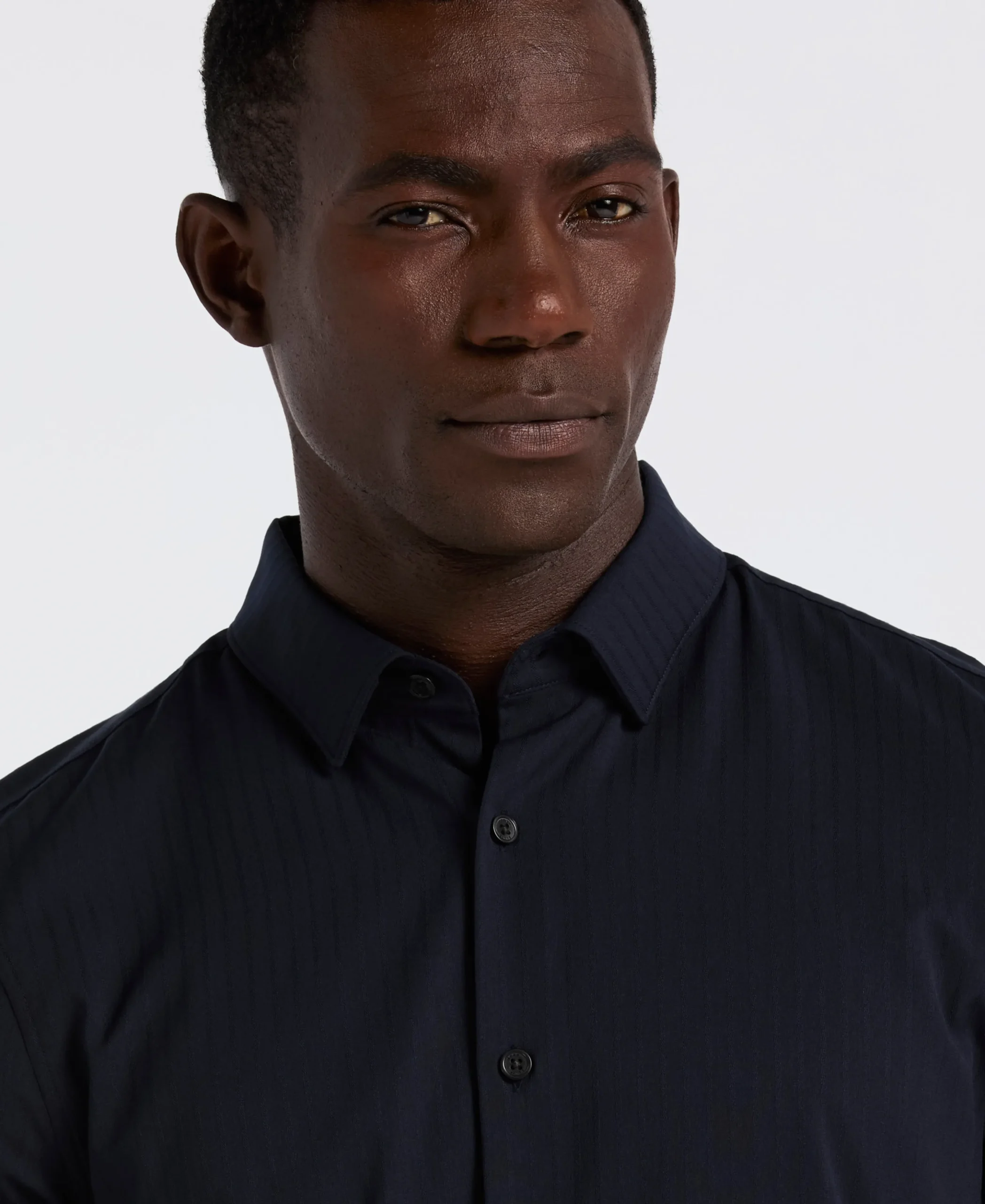 NEW! Slim Fit Ribbed Solid Total Stretch Shirt