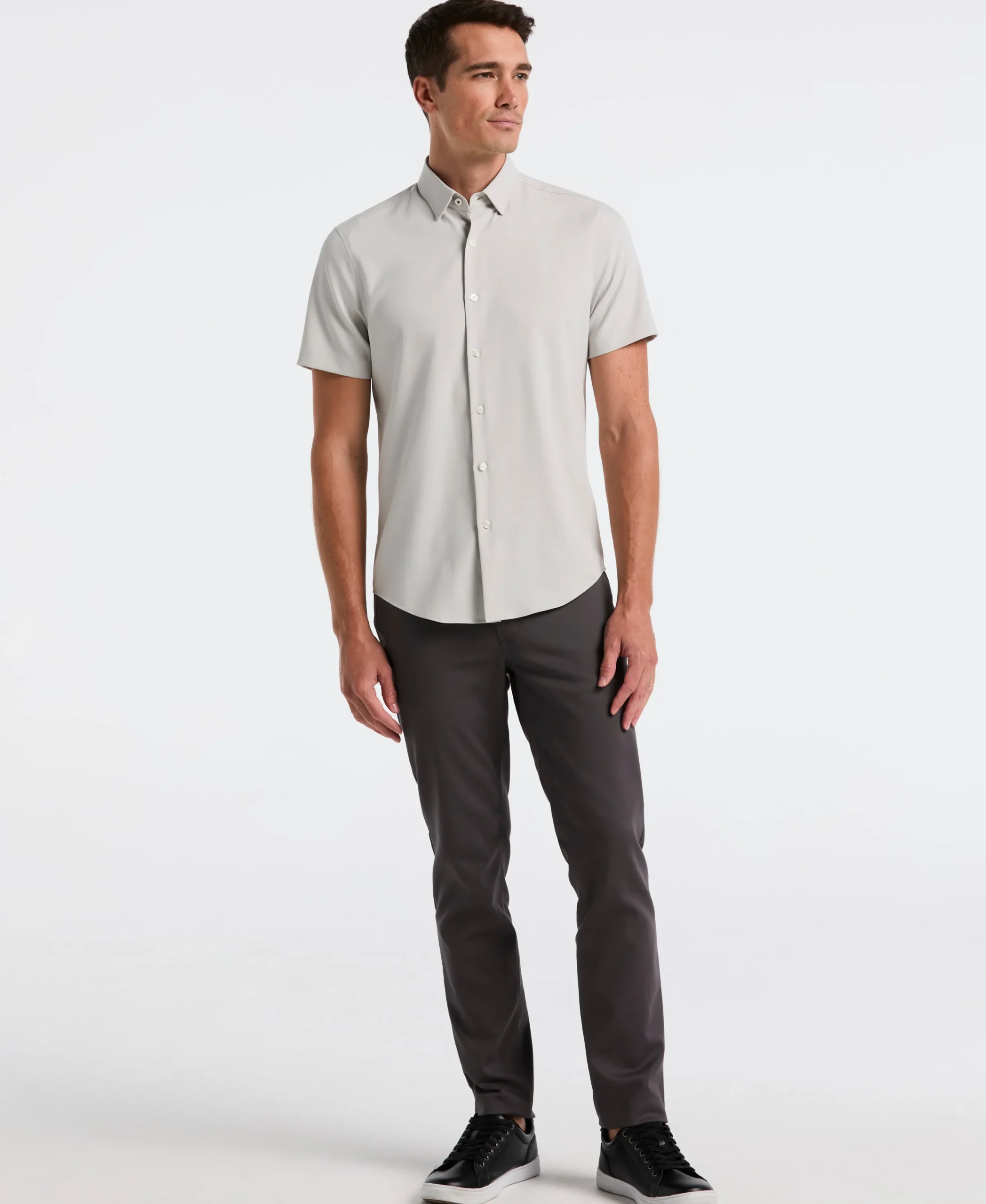 NEW! Slim Fit Total Stretch Solid Shirt