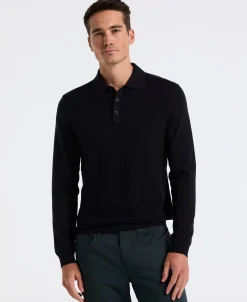 NEW! Textured Front Polo Sweater