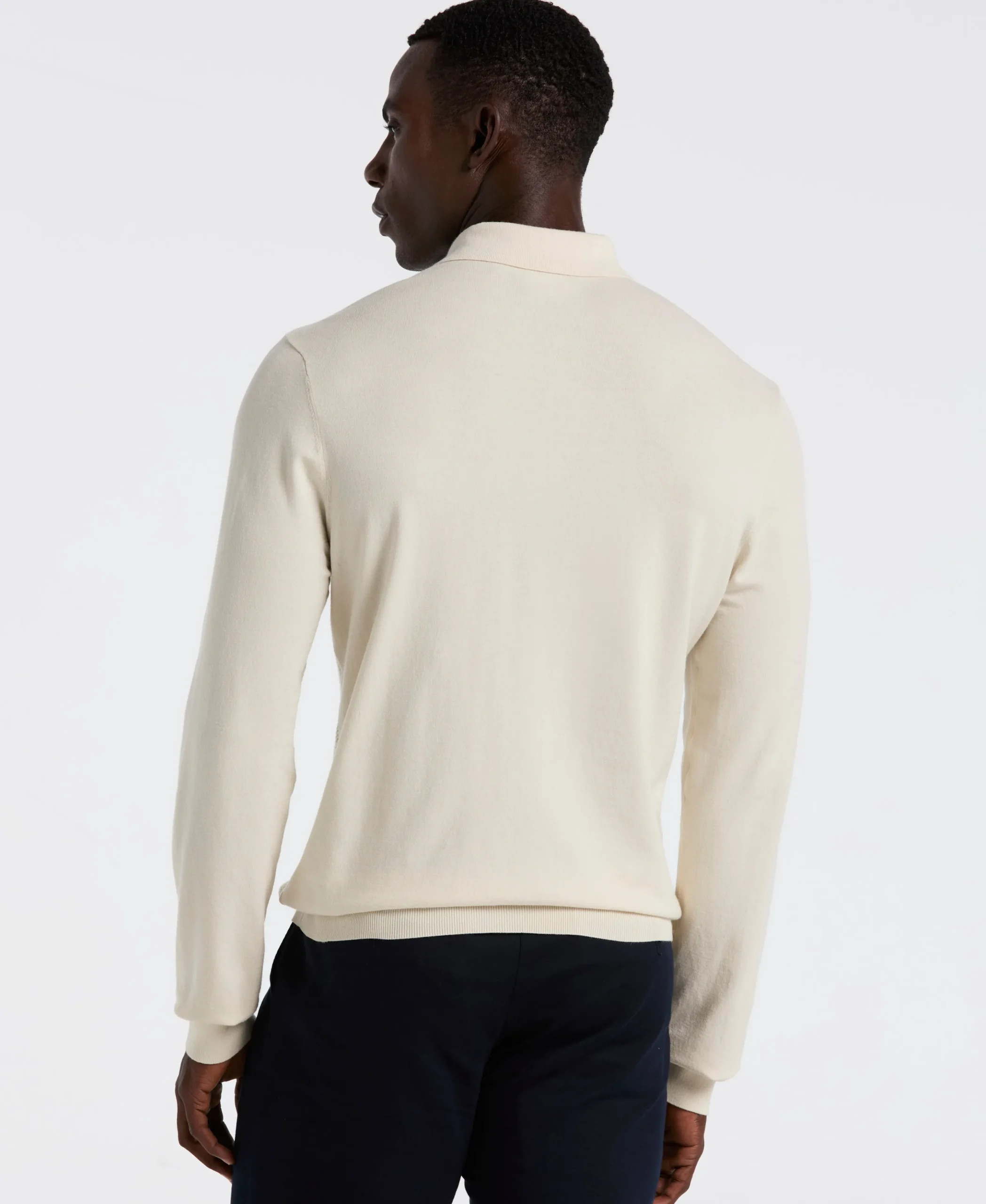 NEW! Textured Front Polo Sweater