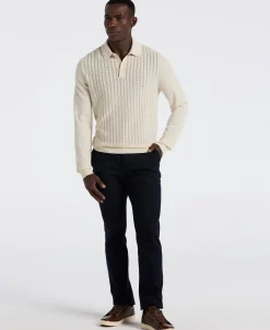 NEW! Textured Front Polo Sweater