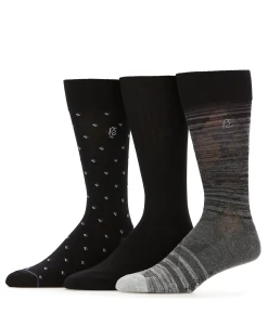 3-Pack Bamboo Patterned Socks