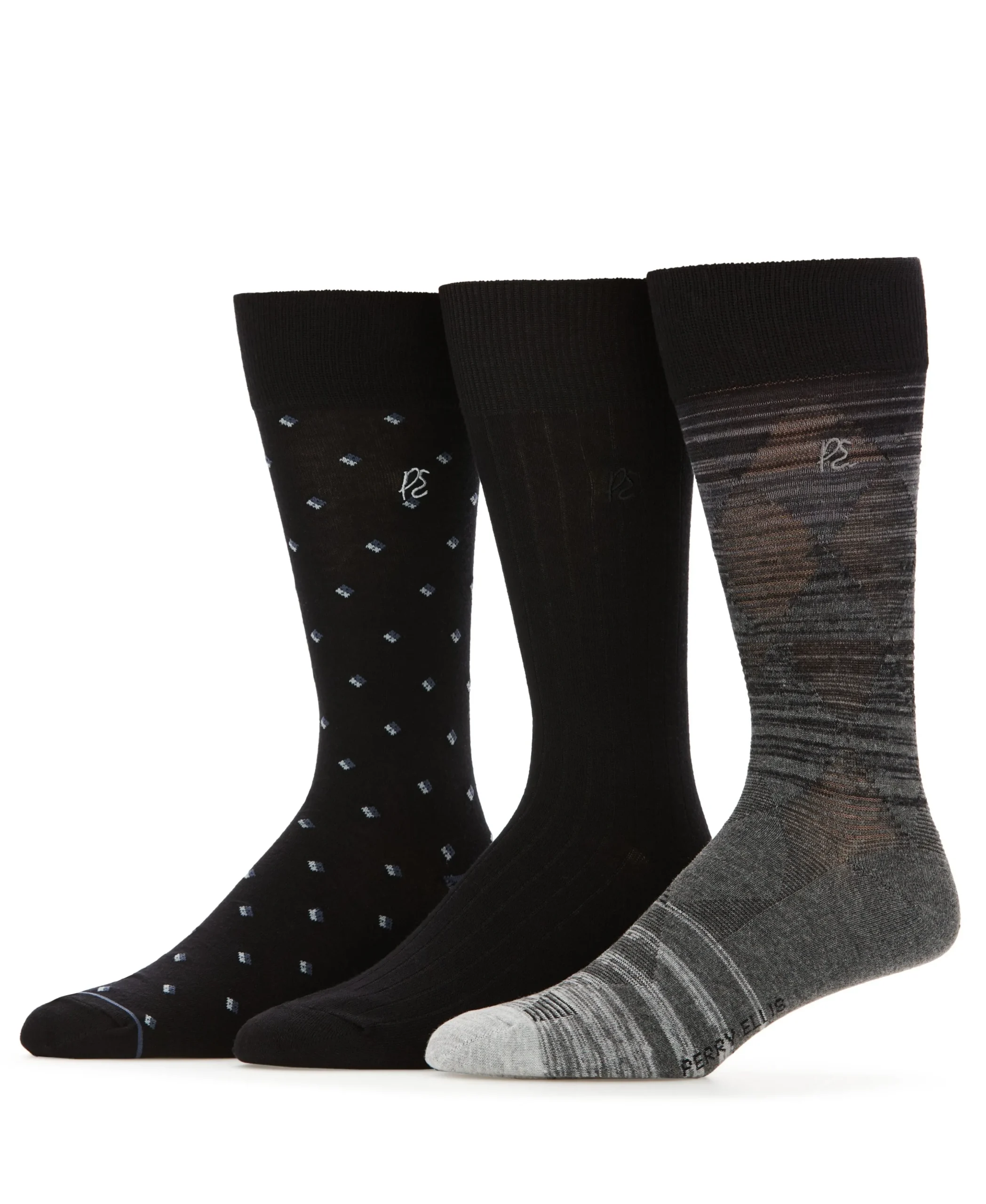 3-Pack Bamboo Patterned Socks