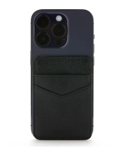 Pebble Leather Phone Card Holder