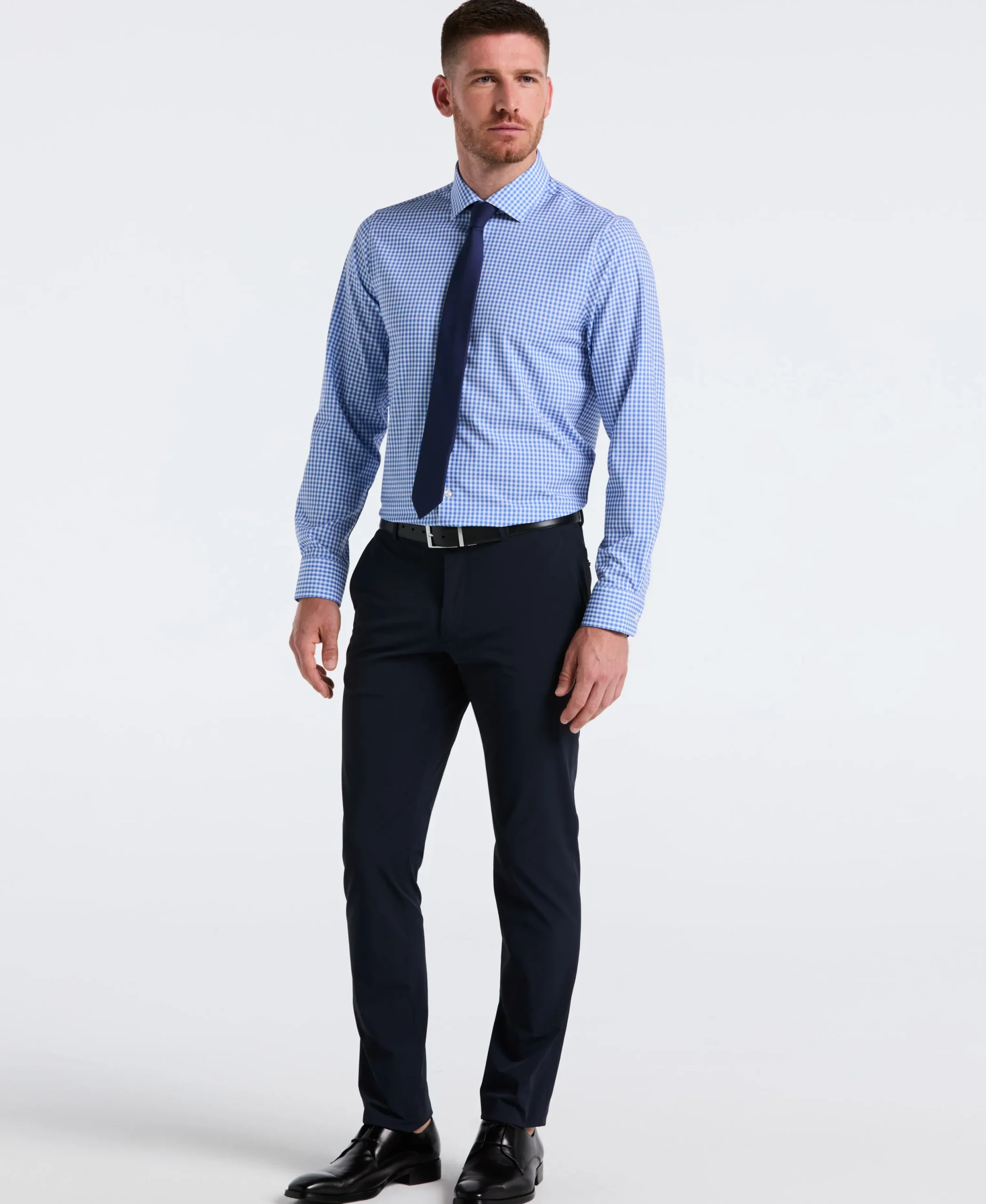 Performance Tech Gingham Print Dress Shirt