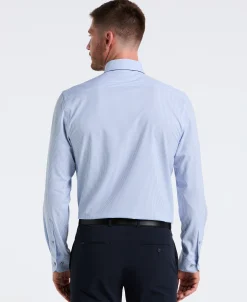 Performance Tech Striped Print Dress Shirt