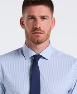 Performance Tech Striped Print Dress Shirt
