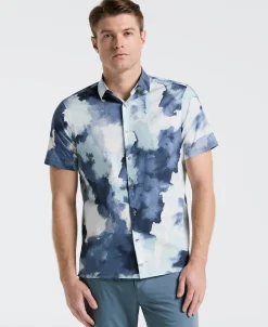 Poplin Watercolor Print Shirt