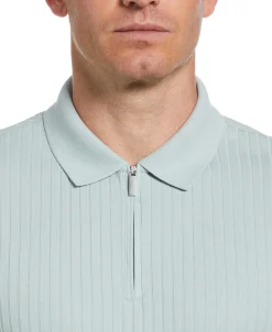 Quarter Zip Ribbed Polo