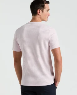 Rib Knit Crew Neck Tee