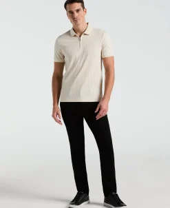 Ribbed Quarter Zip Polo
