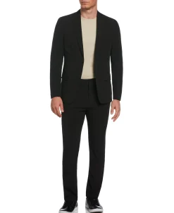 Slim Fit Black Tech Suit