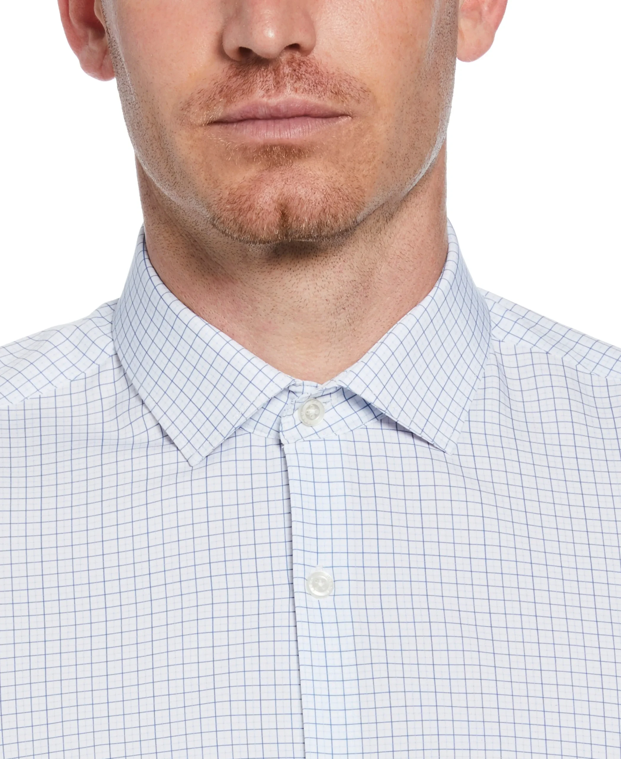 Slim Fit Button-Down Check Dress Shirt