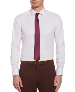 Slim Fit Button-Down Circle Pattern Dress Shirt
