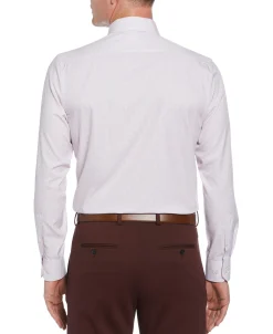 Slim Fit Button-Down Circle Pattern Dress Shirt