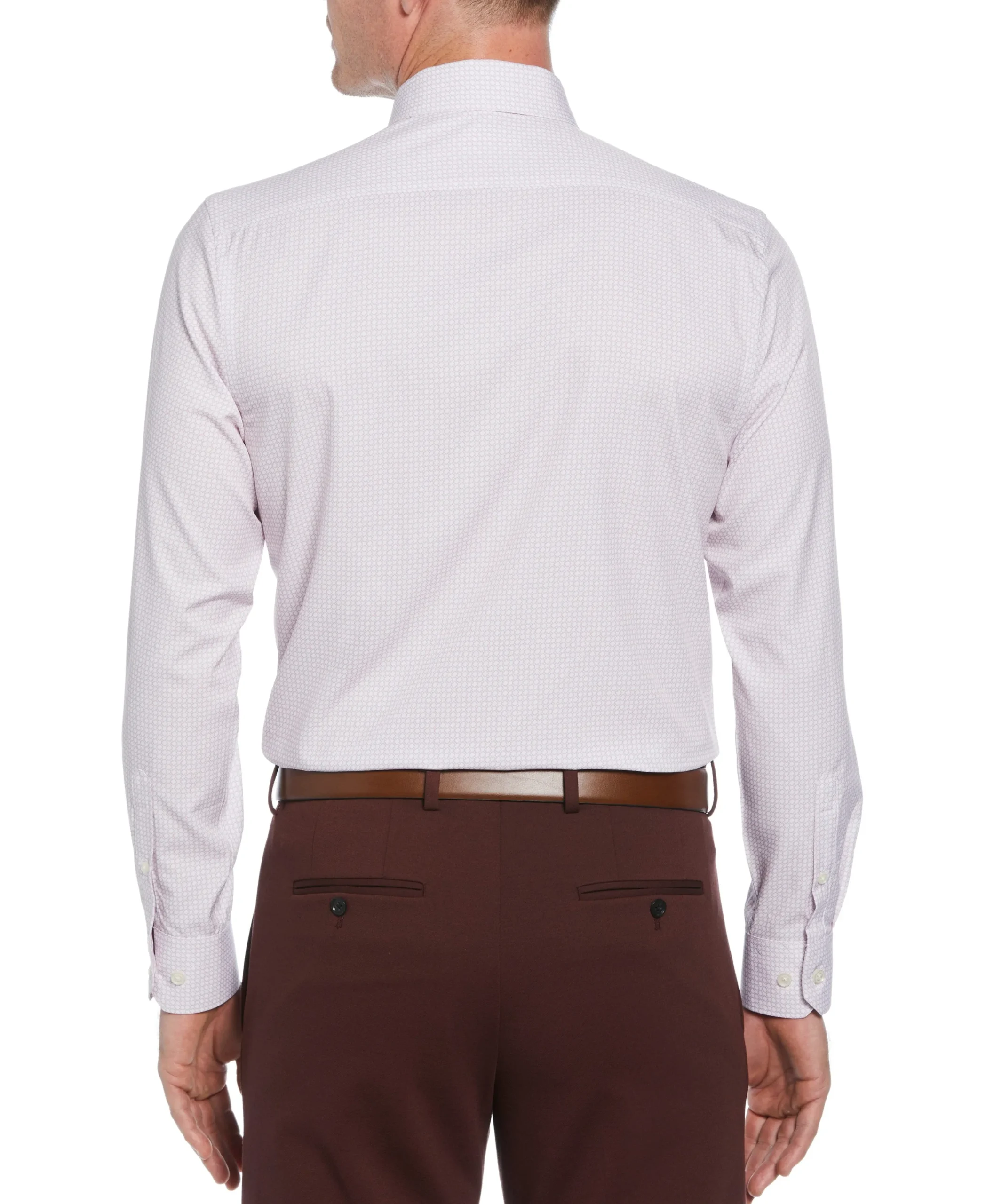 Slim Fit Button-Down Circle Pattern Dress Shirt