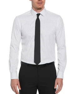 Slim Fit Button-Down Stretch Stripe Dress Shirt