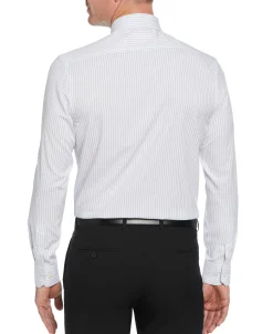 Slim Fit Button-Down Stretch Stripe Dress Shirt