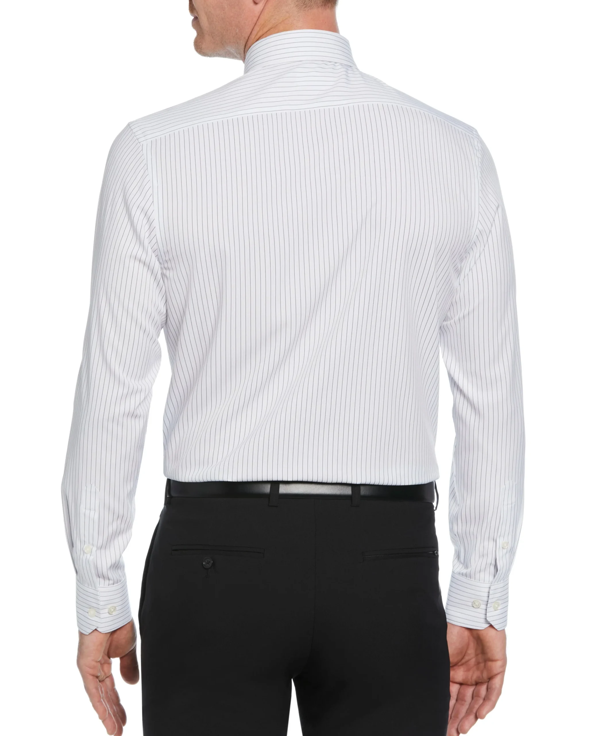 Slim Fit Button-Down Stretch Stripe Dress Shirt