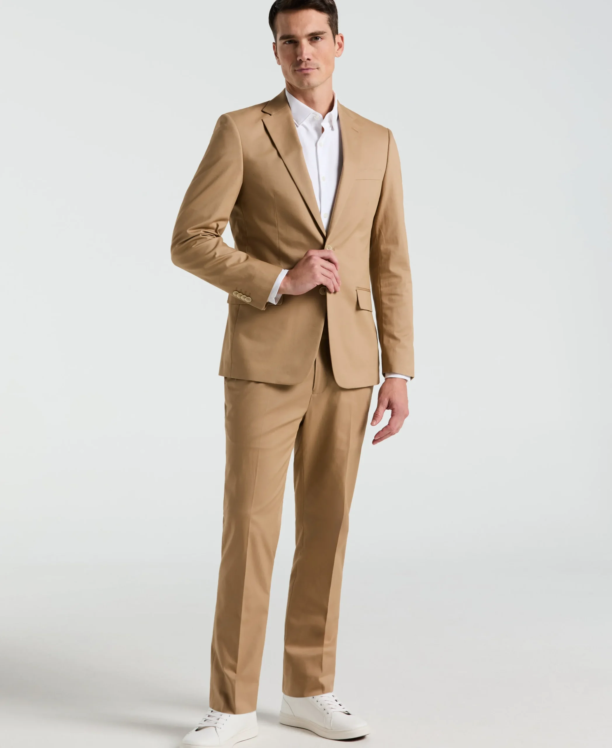 Slim Fit Cotton Blend Suit Jacket