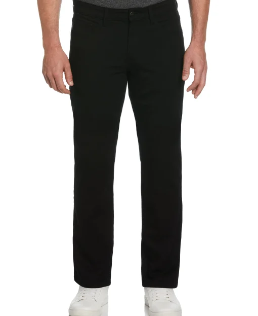 Slim Fit Dyed Solid Twill Five Pocket Pant