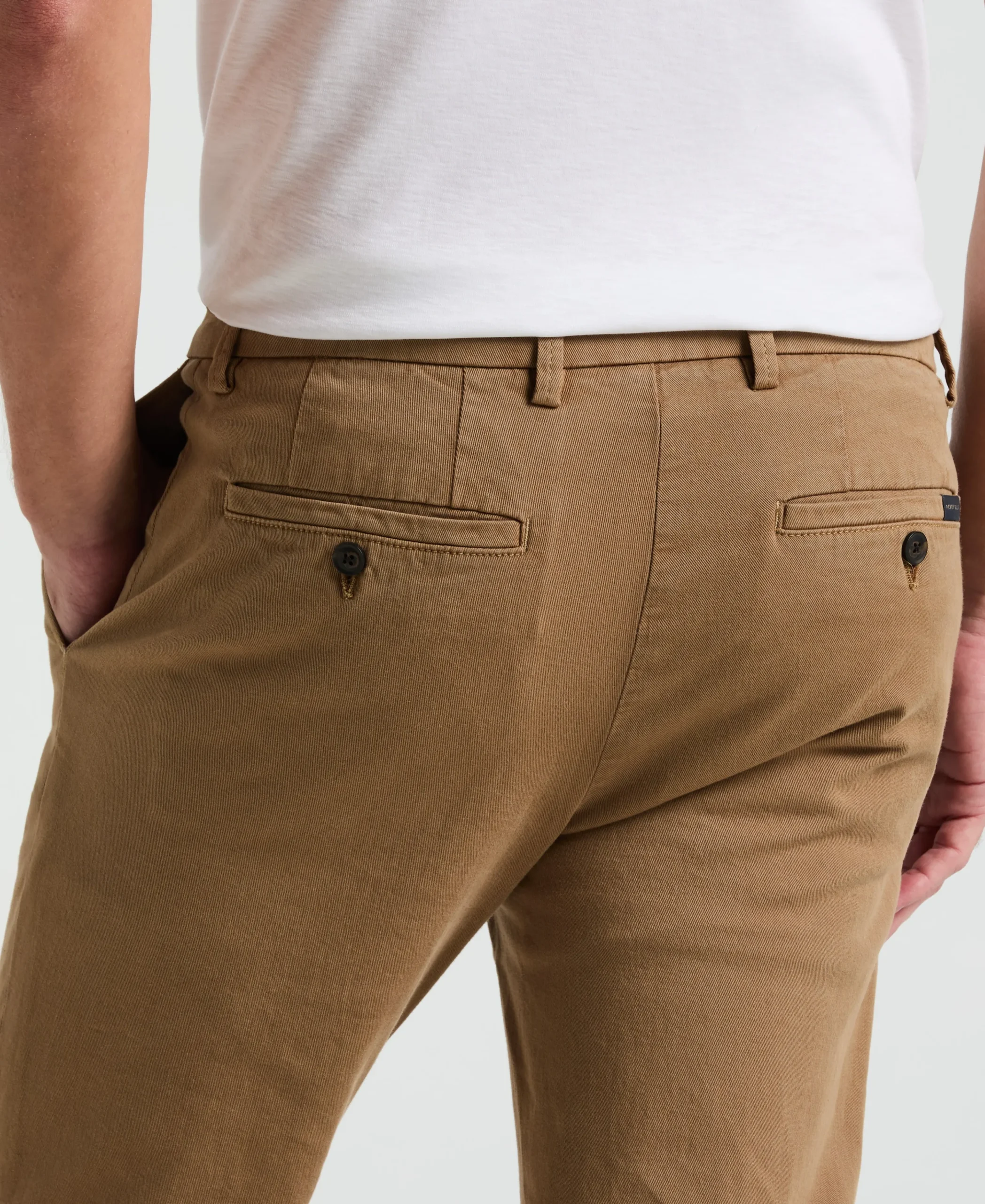 Slim Fit Dyed Solid Twill Chino Pant