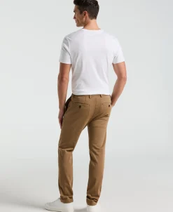 Slim Fit Dyed Solid Twill Chino Pant
