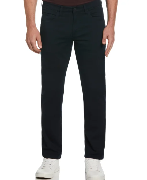 Slim Fit Dyed Solid Twill Five Pocket Pant