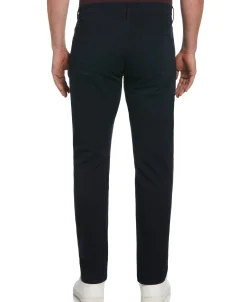 Slim Fit Dyed Solid Twill Five Pocket Pant