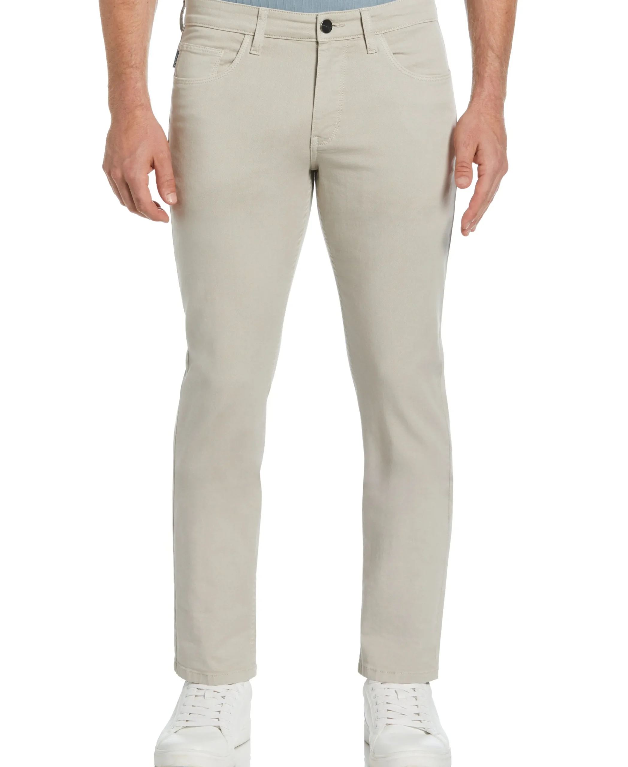 Slim Fit Dyed Solid Twill Five Pocket Pant