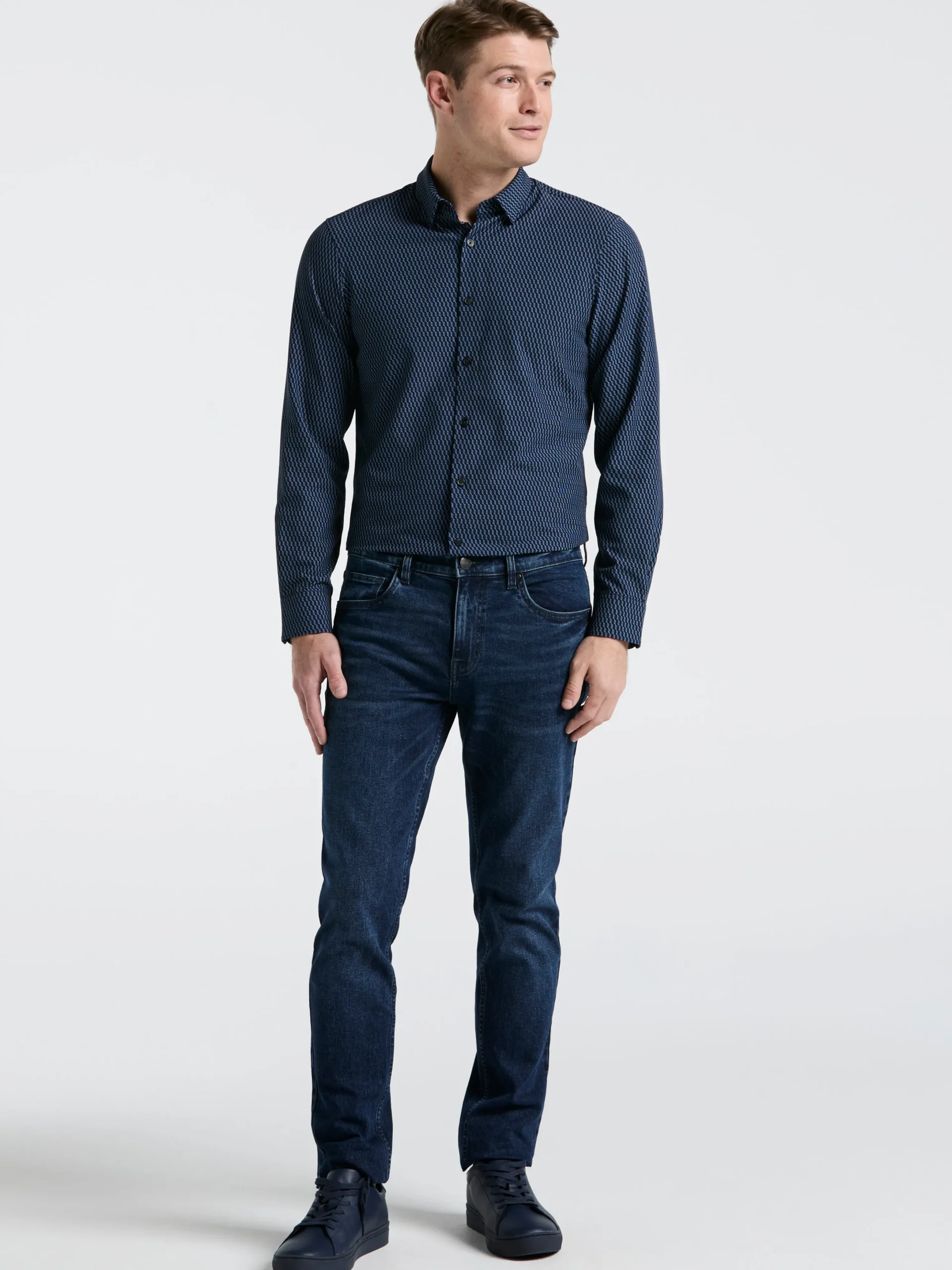 Slim Fit Geometric Print Shirt