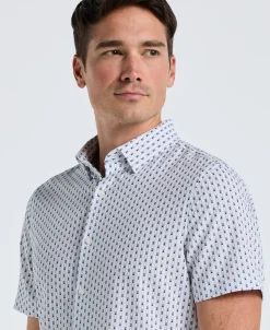 Slim Fit Geometric Stripe Shirt