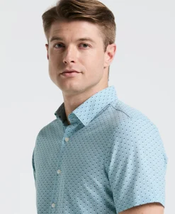 Slim Fit Geometric Stripe Shirt