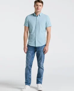 Slim Fit Geometric Stripe Shirt