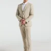 Slim Fit Island Fossil Peak Lapel Louis Suit