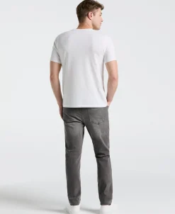 Slim Fit Light Wash Gray 5-Pocket Denim Pant