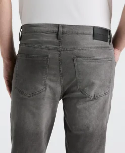 Slim Fit Light Wash Gray 5-Pocket Denim Pant